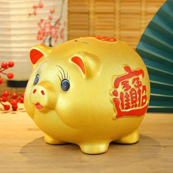 Tirelire Cochon Doré​