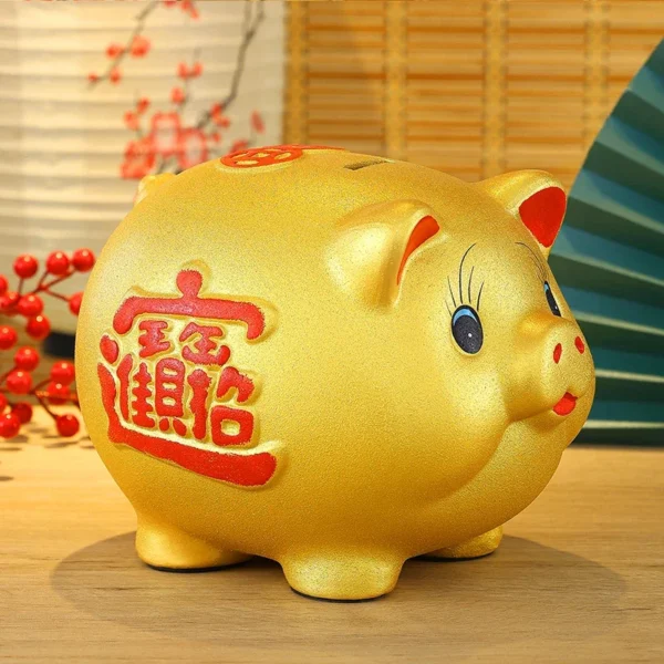 Tirelire Cochon Doré​