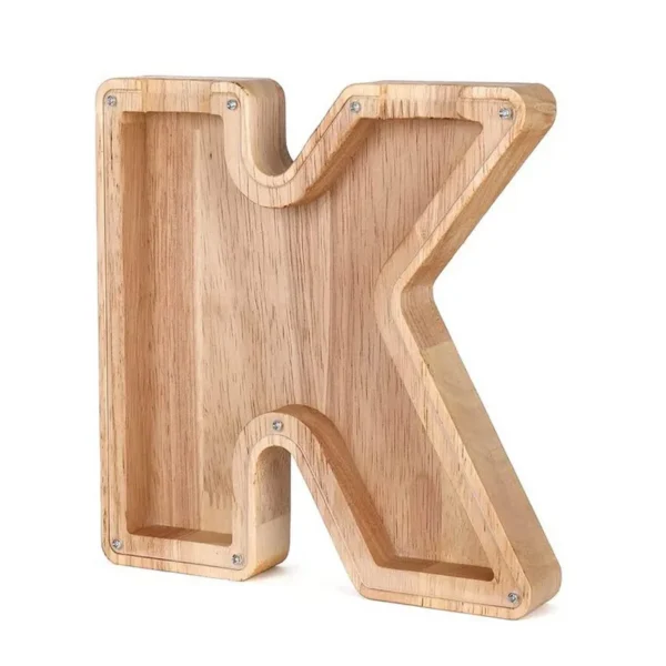 Tirelire Lettre en Bois
