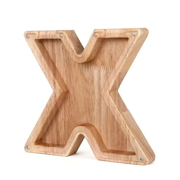 Tirelire Lettre en Bois