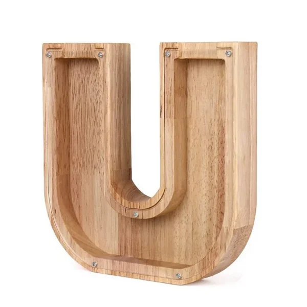 Tirelire Lettre en Bois