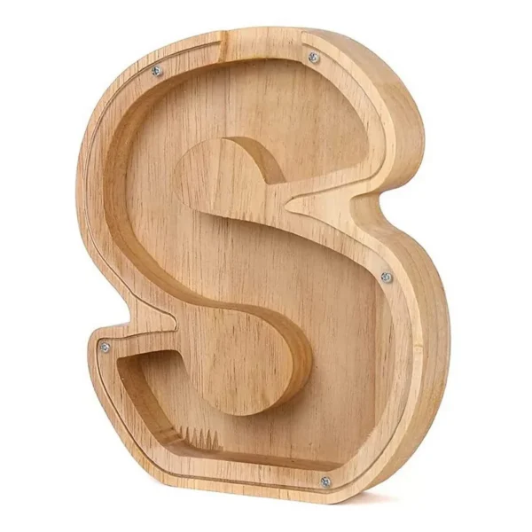Tirelire Lettre en Bois