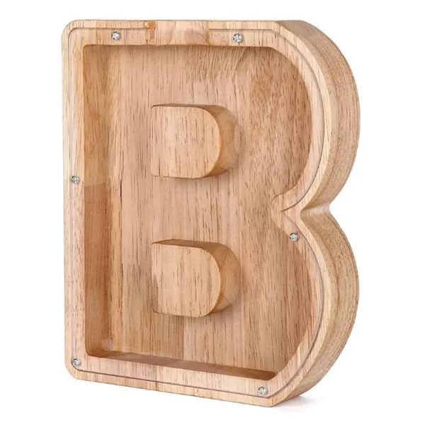 Tirelire Lettre en Bois