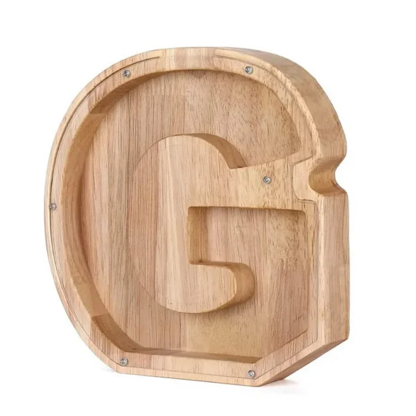 Tirelire Lettre en Bois