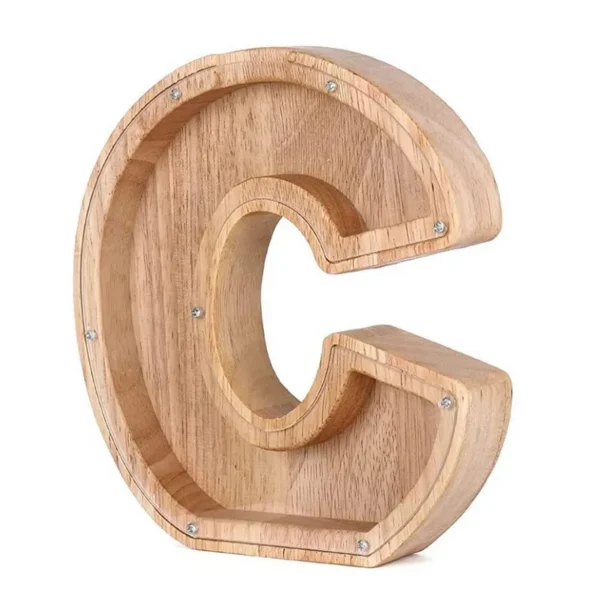 Tirelire Lettre en Bois
