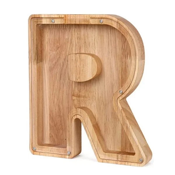 Tirelire Lettre en Bois
