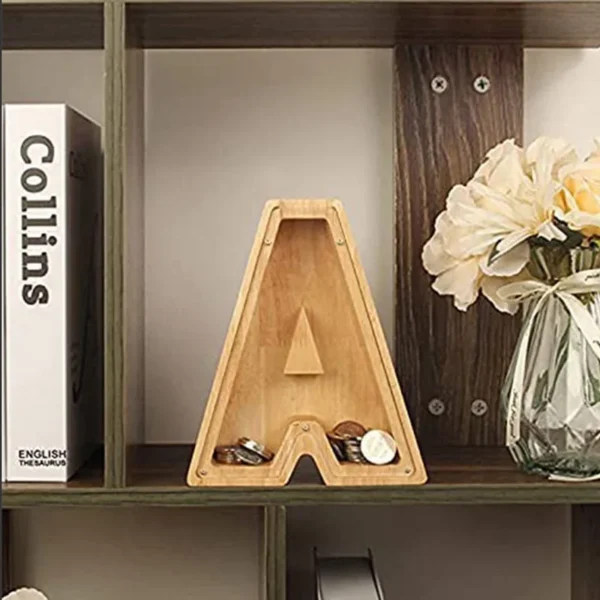 Tirelire Lettre en Bois