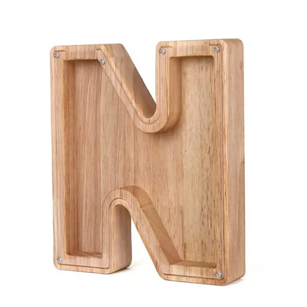 Tirelire Lettre en Bois